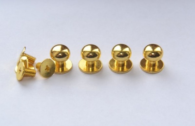 Solid Brass 10mm Knob Set (4 per set)